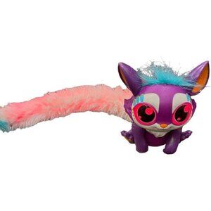 Mattel Lil' Gleemerz Loomur Purple Interactive 5" Furry Pet Talks Light Up Tail